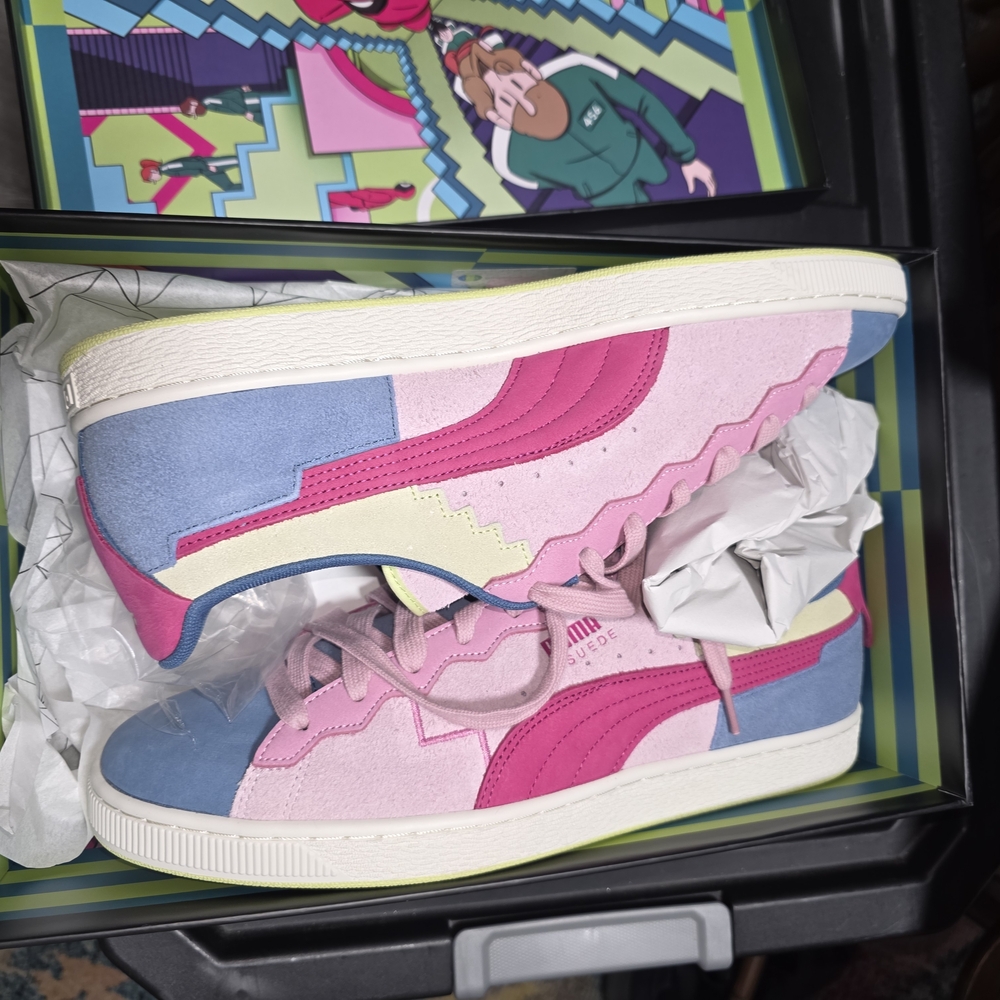 Puma Pastel Pink and Blue Sneakers
